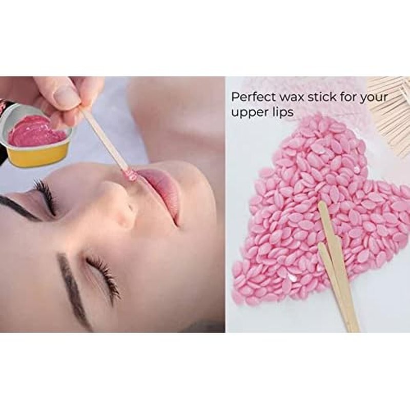 Mibly 1000 Pcs Wooden Wax Sticks - Eyebrow, Lip, Nose Small Waxing Applicator Sticks for Hair Removal and Smooth Skin - Spa and Home Usage