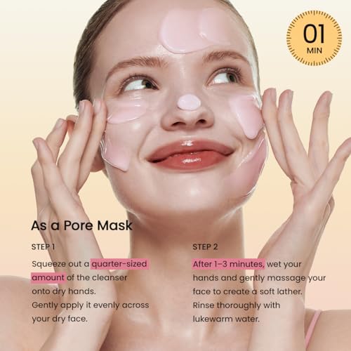 BIODANCE Collagen Mask & Foam Cleanser 2-in-1 Pack of 2 - Gentle Pore & Hydrating Face Wash for Sensitive Skin