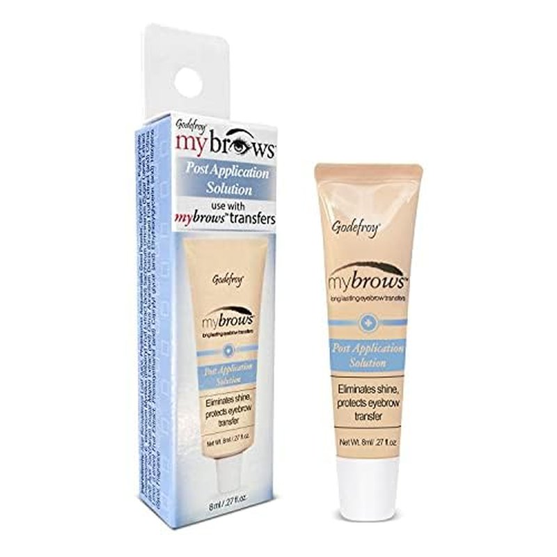 Godefroy Mybrows Post Application Solution To Extend the Life and Remove Shine for Temporary Tattoos, Eyebrow Transfers, & Brow Stamps, .27 Oz