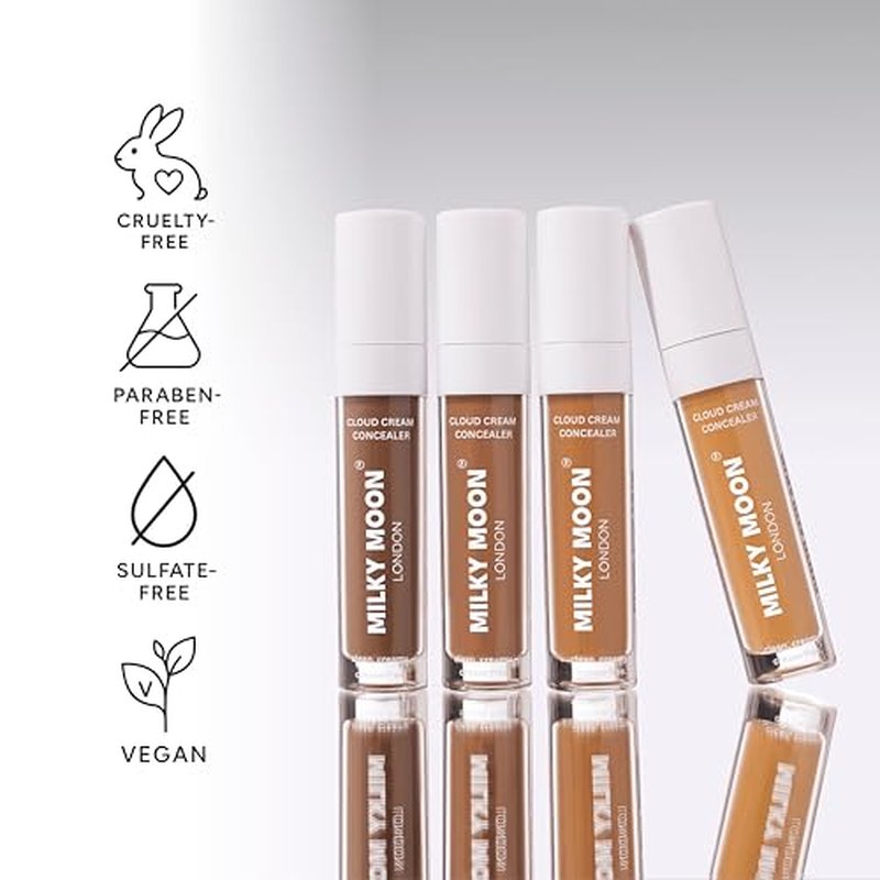 Cloud Cream Concealer Full Coverage, Long-Lasting, Lightweight, Aloe and Centella-Infused Under Eye Concealer, Hydrating, Crease-Resistant, Buildable, Vegan & Gentle, #3-Vanilla