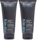 ALMA K 6.76 Fl Oz Refreshing 2-in-1 Men's Body Wash & Clarifying Shampoo Pack of 2