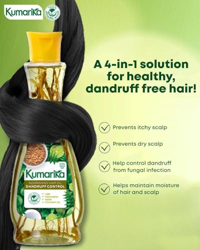 Kumarika Nourishing Hair Oil with Dandruff Control - 7 oz Natural Scalp Treatment