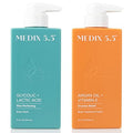 Medix 5.5 Argan Oil Hydrating Body Treatment Cream + Glycolic Acid Exfoliating Body Wash Set