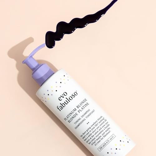 8.4 Fl Oz EVO Fabuloso Platinum Purple Toning Shampoo for Blonde & Grey Hair - Neutralizes Brass, Revives & Cleanses - Variation of THIS listing