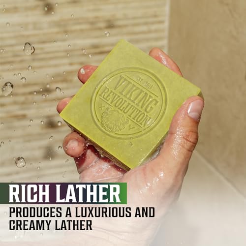 Men's Natural Bar Soap Set - Tea Tree, Clary Sage, Peppermint & Bergamot, 4 Pack, 5 oz Each