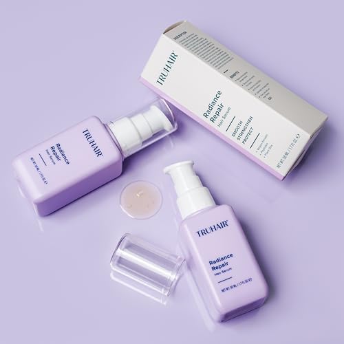 Truhair Radiance Repair Hair Serum with Keratin & Plant Oils - Smoothing & Shine, Heat Protectant, Lightweight 50mL