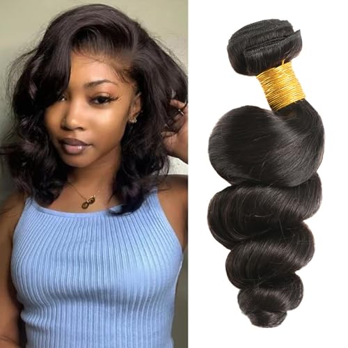 Brazilian Virgin Loose Wave Hair Extensions - 12 Inch Short Human Hair Bundles