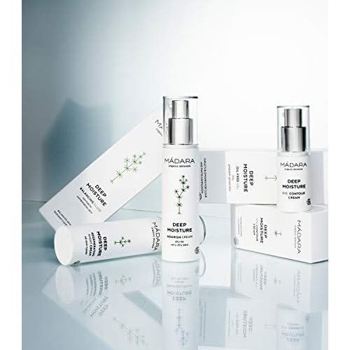 Madara Organic Skincare | Deep Moisture Fluid - 50ml, Ultra-light texture, 24-hour hydration, Balancing, Dermatologically tested, Ecocert certified, Recyclable packaging.