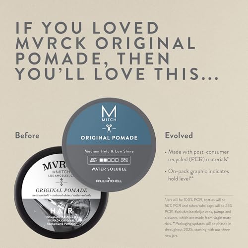 Men's Water-Soluble Pomade - Medium Hold, Low Shine, 3 oz — Variation of THIS listing