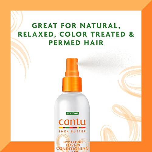 Unscented Cantu Leave-In Conditioning Mist with Shea Butter - 8 Fl Oz, Pack of 4