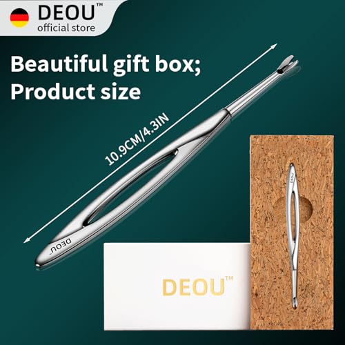DEOU Stainless Steel Cuticle Pusher & Dead Skin Remover for Nail Care
