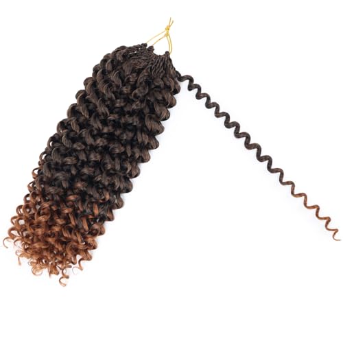 MAYSA Ocean Wave Crochet Hair 8 Packs 12 Inch Water Wave Braiding Extensions
