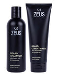 ZEUS Beard Wash Set for Men with Sandalwood Scent – Shampoo & Conditioner for Healthy, Fuller Beard