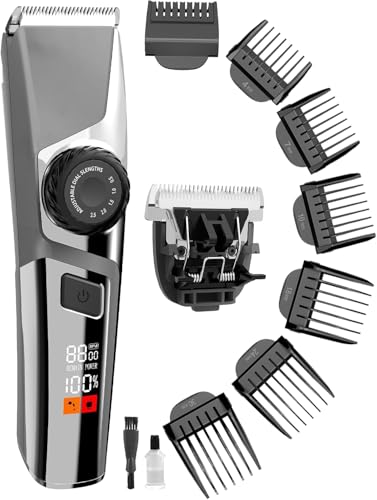 Rechargeable Hair Clippers for Men Medium Charcoal - Trimmer Set with Extra Blade