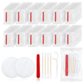 Vanity Kits Bulk, Hotel Vanity Individually Packaged, Vanity Kit With Cotton Pads, Cotton Swabs, Dental Floss And Nail File (200 pcs)