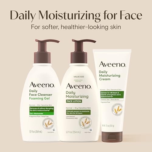 Aveeno Daily Moisturizing Face Lotion with Prebiotic Oat - 12 oz Pack of 2