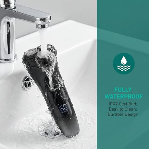 2026 Men's Electric Shaver ? Premium Rechargeable Design, 4D Floating Blades, IPX6 Waterproof, 1.5H Quick Charge, with Built-in Pop-Up Trimmer ? Perfect for Sensitive Skin and Travel
