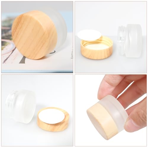 30g Glass Cosmetic Containers Set - 32 Frosted Jars with Leakproof Lids for Makeup & Skincare - Variation of 30 Gram / 32