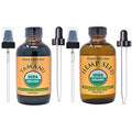 PRIME NATURAL Organic Tamanu Oil (4oz) & Organic Hemp Oil (4oz) Bundle - USDA Certified - Cold Pressed, Virgin, Unrefined, Vegan