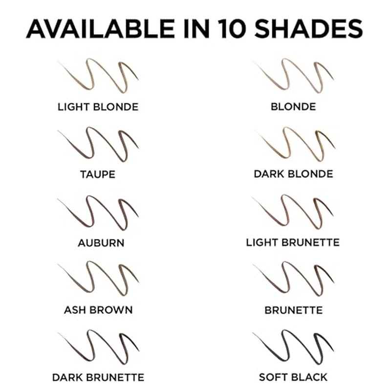 L'Oreal Paris Makeup Brow Stylist Definer Waterproof Eyebrow Pencil, Ultra-Fine Mechanical Pencil, Draws Tiny Brow Hairs and Fills in Sparse Areas and Gaps, Brunette, 0.003 Ounce (Pack of 2)