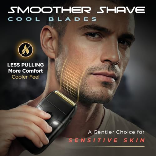 Men's Cordless Foil Shaver with 8500 RPM High Torque & Nano-Close Blades