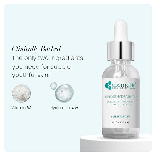 Supreme Hydra B5 Gel for Face, Deeply Moisturizing Vitamin B5 & Hyaluronic Acid Gel, Oil-Free Hydrating Moisturizer for Smooth, Plump Skin ? 2 fl oz