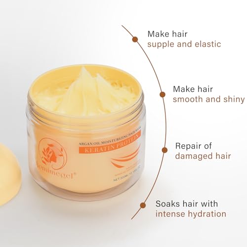 Collagen & Argan Oil Hair Mask Set for Deep Repair and Smoothing - 12.15 fl oz