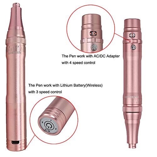 Rotary Tattoo Machine for Permanent Makeup Rose Gold with 10 Needles