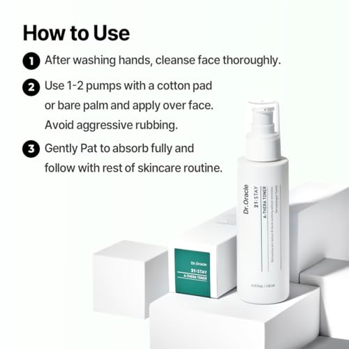 A-Thera Toner Facial Moisturizer Face Serum Korean Skincare Toner for Sensitive Skin, (4.05fl.oz.fl.), Dermatologist Tested, 21;Stay by DR.ORACLE