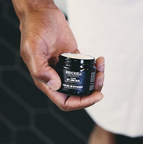 Scented Brickell Men’s Day & Night Anti-Aging Cream Set with Vitamin C & Hyaluronic Acid - Gift for Men