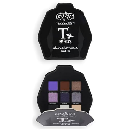 Revolution X Grease T Birds Rock'n Roll Shadow Palette 9 X 0.03 oz/1.0 g, smoky with matte