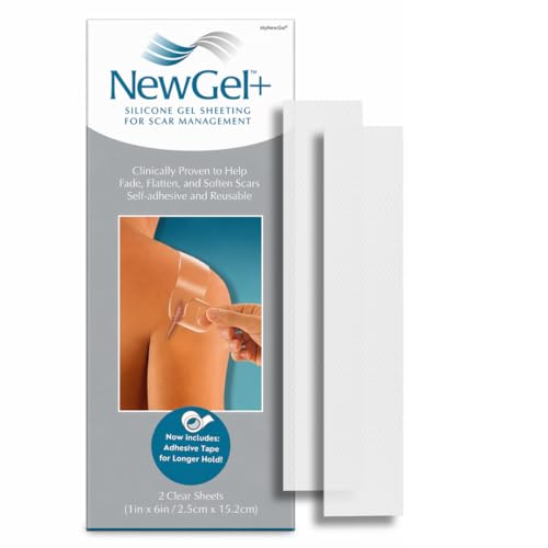 Silicone Scar Treatment Sheets for Old and New Scars 2-Pack, 1 x 6 Inches
