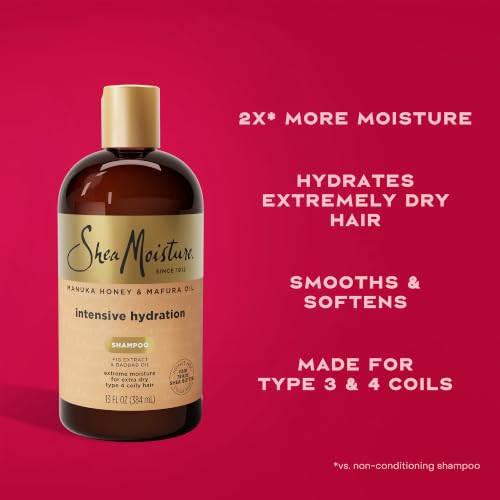 SheaMoisture Shea & Manuka Honey Shampoo & Conditioner Set 13 Oz Each - Pack of 2