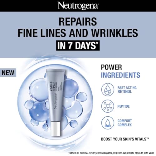 Neutrogena Visible Repair Retinol Eye Cream for Dark Circles & Fine Lines 15g