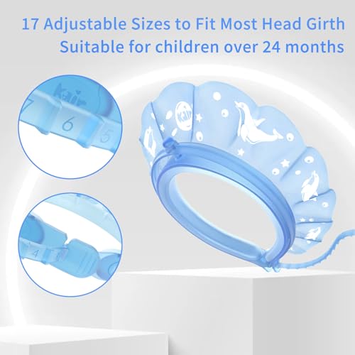 Baby Bath Visor Silicone Shower Cap - Leak-Proof, Adjustable & Tear-Free Fit for 24+ Months
