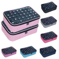 Pink 2-Pack Small Clear Nail Polish Organizer Holds 80 Bottles - Travel & Storage