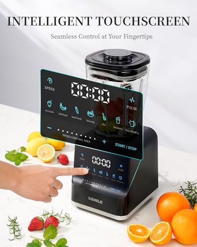 1200W Professional Blender with 52oz Glass Jar, 9-Speed Touchscreen & Ice Crush