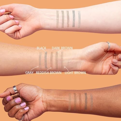 Eyebrow Pencil Microblade Brow Pen, 3D Waterproof Microblading Eyebrow Pen 4 Fork Tip, Long-Lasting & Waterproof (Dark Brown)