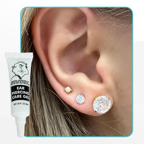 Studex Ear Piercing Care Gel ? Ear Piercing Aftercare Gel with Soothing Aloe Extract to Protect Skin & Promote Recovery, Safe for Sensitive Skin (.20 Fl Oz)
