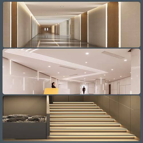 2m 6-Pack LED Strip Light Channel Aluminum Profile with White Diffuser