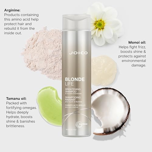 Joico Blonde Life Brightening Shampoo | For Blonde Hair | Add Softness & Smoothness | Sulfate Free | With Monoi & Tamanu Oil