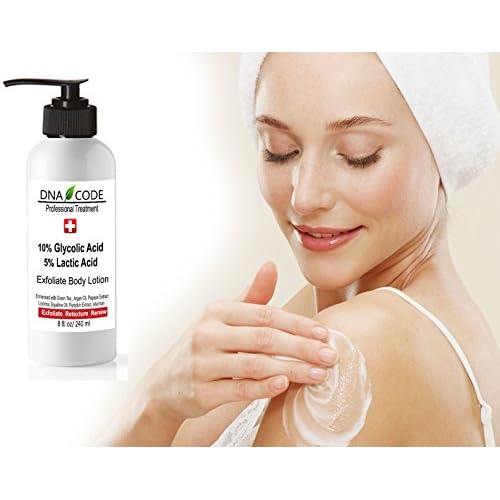 Skin Care Magic Lotion- 10% Glycolic 5% Lactic Acid Exfoliatingl Body Lotion w/Green Tea, Argan Oil, Papaya, Licorice.