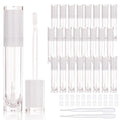 White Refillable Lip Gloss Tubes 8ml - 26 pcs Cosmetic Packaging with Wand