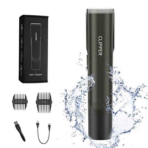 Black Automatic Vacuum Hair Clippers for Men - Professional Haircut Kit