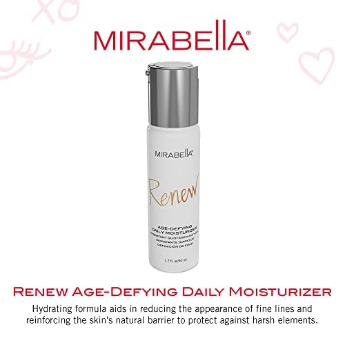 Mirabella Age-Defying Face Moisturizer with Peptides & Hyaluronic Acid - Hydrating Anti-Aging Lotion