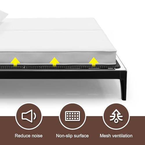 BBX-G 54x75 Inch Foldable Spring Box Bunkie Board - Low Profile, Moisture Resistant, Noise Minimizing Bed Support