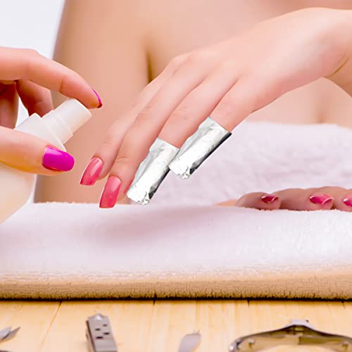 1000Pcs Nail Polish Remover Foil Wraps with Cotton Pads, Gel Nail Removal Kit