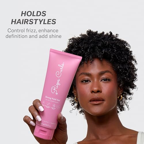 Rizos Curls Strong Hold Hair Gel - Long-Lasting, Flake-Free Curl & Frizz Control - 8oz
