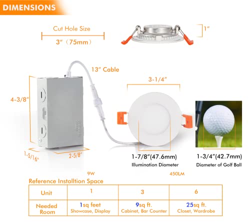 3 Inch WiFi RGB+CCT Recessed LED Lights - Smart Color Changing Downlights with Alexa & Google Compatibility