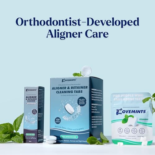 Movemints Clear Aligner Mints - Edible Dry Mouth & Breath Freshener (3 Pack)